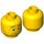 LEGO Yellow Scout Head (Recessed Solid Stud) (3626 / 74310)
