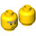 LEGO Geel Sensei Garmadon Minifigure Hoofd (Verzonken Solid Stud) (3626 / 15715)