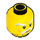 LEGO Yellow Sensei Wu - tan and gold robes Minifigure Head (Recessed Solid Stud) (3626 / 20619)