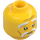 LEGO Giallo Sensei Wu con Lungo Robe Minifigure Testa (Perno solido incassato) (3626 / 34979)