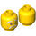 LEGO Yellow Sensei Wu with long Robe Minifigure Head (Recessed Solid Stud) (3626 / 34979)