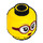 LEGO Yellow Shirley Keeper Plain Head With Dark Red Glasses (Recessed Solid Stud) (3626 / 73965)