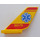 LEGO Yellow Shuttle Tail 2 x 6 x 4 with EMT Star of Life, Red Stripes and &#039;60179&#039; on Both Sides Sticker (6239)