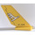 LEGO Yellow Shuttle Tail 2 x 6 x 4 with White Airline Bird and &#039;LC - 3178&#039; Pattern on Both Sides Sticker (6239)