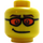 LEGO Yellow Skier Head (Safety Stud) (3626 / 92129)