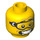 LEGO Gelb Skydiver Kopf mit Safety Goggles (Sicherheitsbolzen) (3626 / 13510)