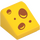 LEGO Gul Backe 1 x 1 (31°) med Cheese Hål (35338 / 77573)