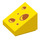 LEGO Jaune Pente 1 x 1 (31°) avec Cheese des trous (35338 / 77573)