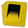 LEGO Yellow Slope 1 x 1 (31°) with exhaust Sticker (35338)