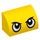 LEGO Yellow Slope 1 x 2 Curved with Penguin Eyes (37352 / 69114)