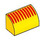 LEGO Jaune Pente 1 x 2 Incurvé avec rouge Lines (37352 / 102471)