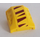 LEGO Jaune Pente 1 x 2 x 2 Incurvé avec Dimples avec tigre Rayures Autocollant (44675)