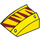 LEGO Yellow Slope 1 x 2 x 2 Curved with Rivets and Dark Red Tiger Stripes (30602 / 73798)