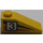 LEGO Yellow Slope 1 x 3 (25°) with &quot;3&quot;, Black/Red Stripes (Right) Sticker (4286)
