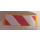 LEGO Yellow Slope 1 x 3 Curved with Red and White Diagonal Stripes Sticker (Right) (50950)