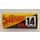 LEGO Yellow Slope 1 x 4 Curved with &quot;14 RALLY&quot;, &quot;EXPEDITE&quot; and Octan Logo - Left Side Sticker (6191)