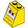 LEGO Yellow Slope 2 x 2 x 2 (65°) with Face with Brown Eyes with Bottom Tube (3678 / 70302)