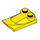 LEGO Giallo Pendenza 2 x 3 x 0.7 Curvo con Ala (47456 / 55015)