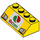 LEGO Amarillo Con pendiente 2 x 4 (45°) con Octan logo y Headlights con superficie lisa (3037 / 38854)