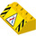 LEGO Giallo Pendenza 2 x 4 (45°) con Tools e Hazard Strisce con superficie liscia (3037 / 43307)