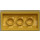 LEGO Geel Helling 2 x 4 Gebogen met buizen aan de onderzijde (88930)