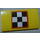 LEGO Yellow Slope 2 x 4 Curved with Checkered Flag Sticker with Bottom Tubes (88930)