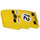 LEGO Jaune Pente 2 x 4 Incurvé avec Grill avec 12 et Shell Autocollant (93606)