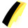 LEGO Yellow Slope 2 x 4 Curved with Thick Curved Black Stripe Model Left Side Sticker (93606)