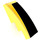 LEGO Jaune Pente 2 x 4 Incurvé avec Épais Incurvé Noir Stripe Model Droite Côté Autocollant (93606)