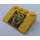 LEGO Gelb Steigung 3 x 4 (25°) mit Cheetah Kopf auf Schwarz Background (3297)