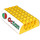 LEGO Yellow Slope 6 x 8 x 2 Curved Double with Octan Logo (45411)