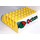 LEGO Geel Helling 6 x 8 x 2 Gebogen Dubbele met Octan logo (45411)