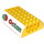 LEGO Yellow Slope 6 x 8 x 2 Curved Double with Octan Logo (45411 / 45955)