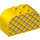 LEGO Yellow Slope Brick 2 x 4 x 2 Curved with waffle pattern (4744 / 66518)