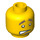 LEGO Gelb Smiling/Cringing Minifigure Kopf mit Bushy Eyebrows (Sicherheitsbolzen) (10477 / 14755)