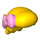 LEGO Gelb Smooth Haar mit Bright Pink Bow (50183)