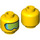 LEGO Jaune Snow Tuber - Bright Light Orange Jacket Minifigure Diriger (Goujon solide encastré) (3274 / 103109)