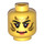 LEGO Yellow Sora Head with Golden Whiskers and Pink Eyes (Recessed Solid Stud) (3274 / 104190)