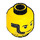 LEGO Yellow Space Miner Head with Stubble and Headset (Recessed Solid Stud) (3626 / 18174)