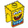 LEGO Gelb SpongeBob SquarePants Kopf mit Groß Smile und Blau Blumen (11850 / 99923)