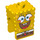 LEGO Gelb SpongeBob SquarePants Kopf mit Groß Open Smile  (97477)
