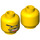 LEGO Yellow Sports Head (Safety Stud) (3626 / 45063)