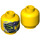 LEGO Gelb Spyclops Minifigure Kopf (Einbau-Vollbolzen) (3626 / 19999)