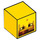 LEGO Yellow Square Minifigure Head with Blaze Face (21129 / 28279)