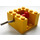 LEGO Gelb String Reel Winch 4 x 4 x 2 mit rot Drum und Metal Griff