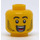 LEGO Yellow Stuntz Driver (Lightning) Minifigure Head (Recessed Solid Stud) (3626 / 77745)