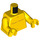 LEGO Giallo Sudsy Simon Naked Busto con Anatra giocattolo Tattoo sul retro (973 / 76382)