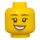 LEGO Yellow Swimming Champion Head (Recessed Solid Stud) (3626 / 10009)