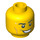 LEGO Yellow Tactical Tennis Player Head (Safety Stud) (3626 / 12579)