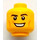 LEGO Yellow Tactical Tennis Player Head (Safety Stud) (3626 / 12579)